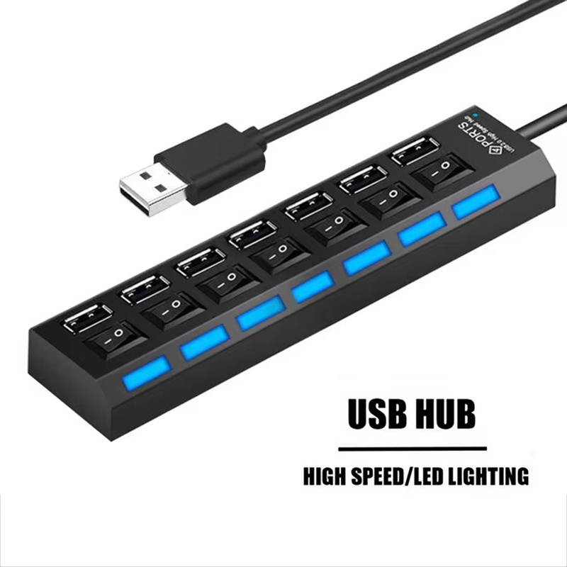 Laptop Accessories For Office - 7-poorts USB 2.0 hubsplitter voor laptopcomputeraccessoires
