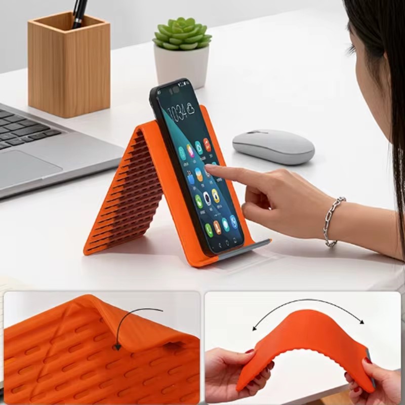 Laptop Accessories For Office - Flexibele opvouwbare siliconen telefoonhouder, draagbare verstelbare