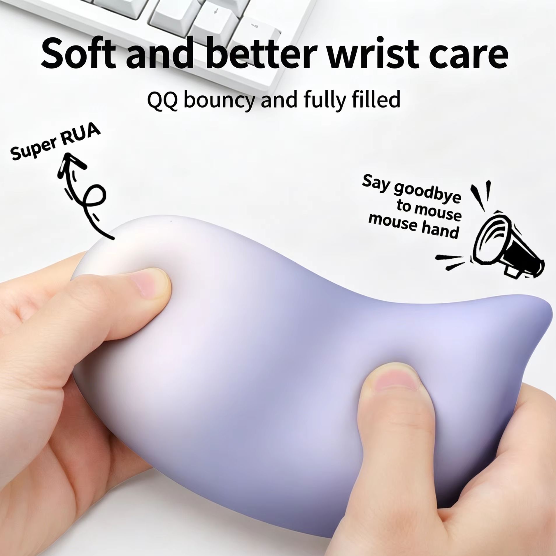 Laptop Accessories For Wrist Support - Zacht polssteunkussen voor muis en toetsenbord,