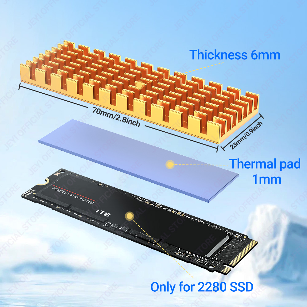 JEYI M.2 SSD koellichaam alumi - External Nvme Ssd recensie en prijs