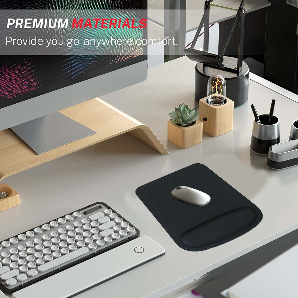 Muismat Zwarte bureaumat voor  - Laptop Accessories For Wrist Support recensie en prijs